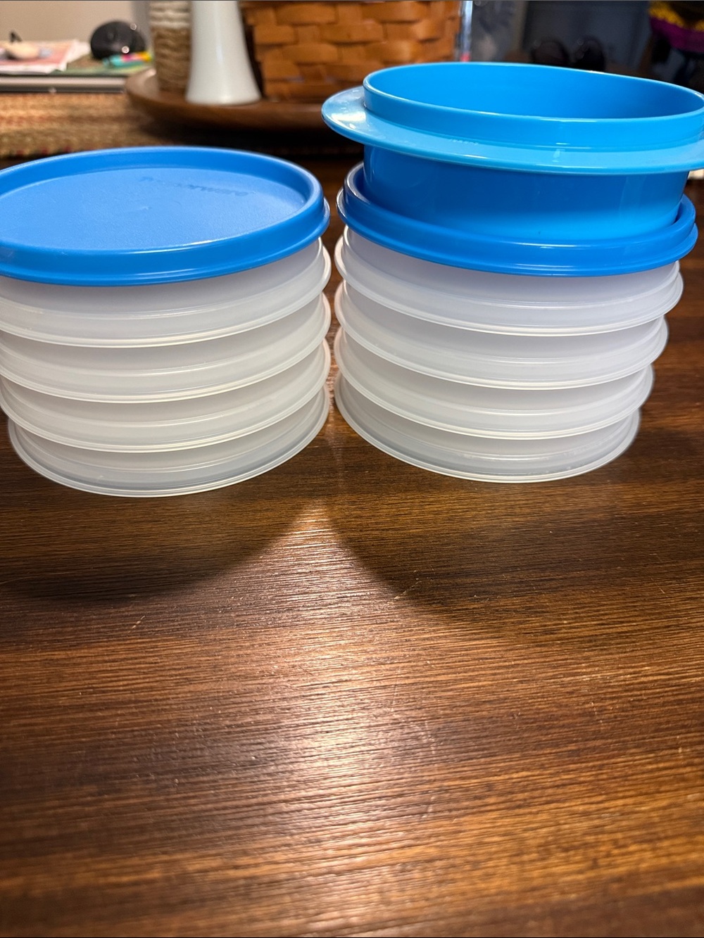 Hamburger patty Tupperware  - Set of 8, 2 lids